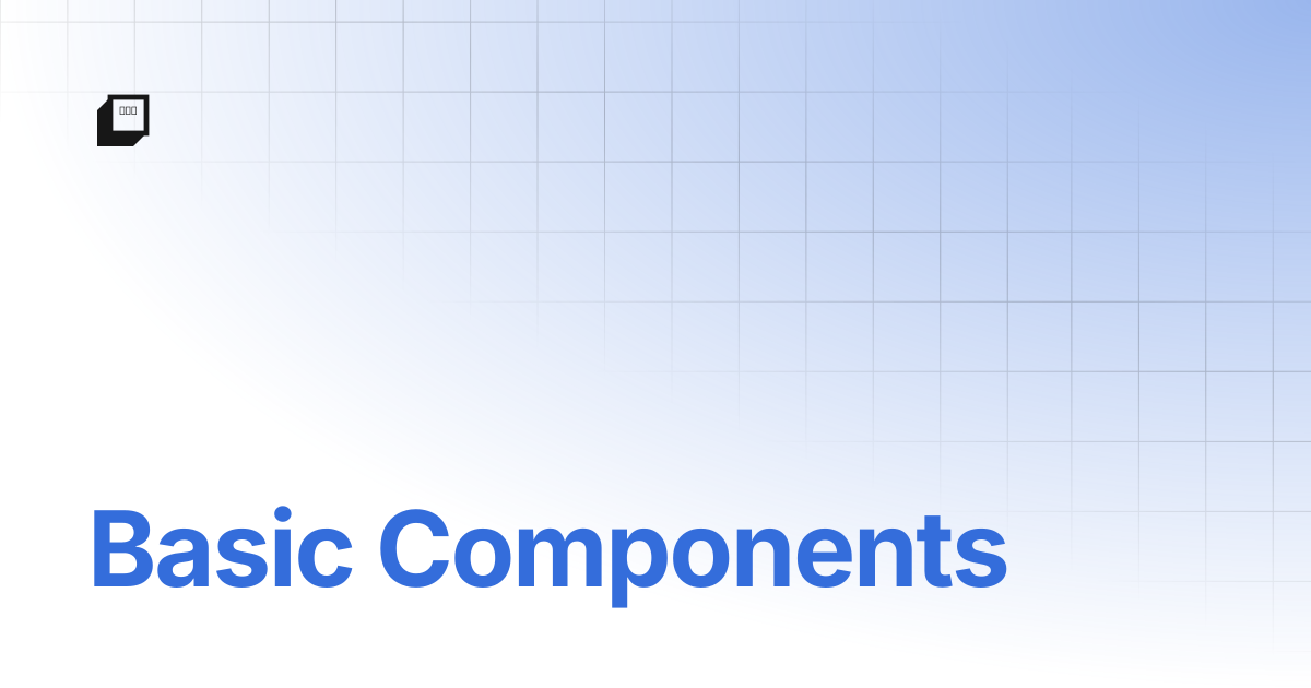 Basic Components | TDL - The modern diagramming language